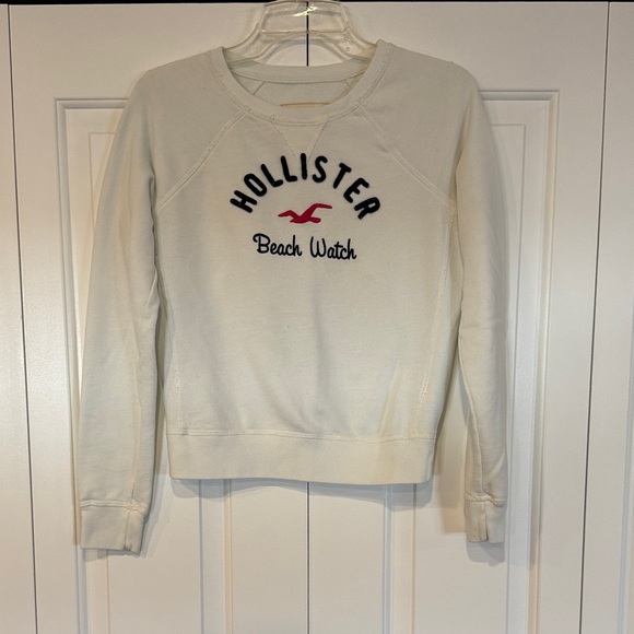 Hollister White Beach Watch Sweatshirt Size Small - Picture 9 of 11